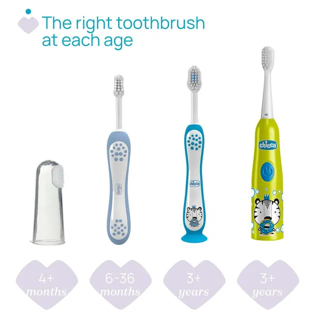 Chicco First Teeth Toothbrush Indigo 6 to 36M Chicco Yallatoys