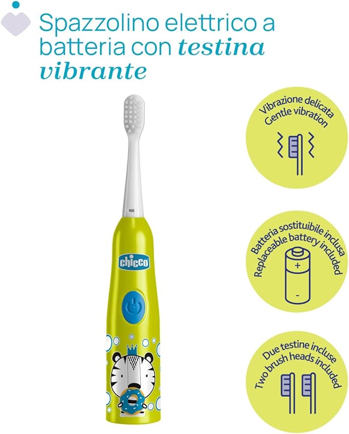 Chicco Electric Toothbrush Tiger 3Y+ Chicco Yallatoys