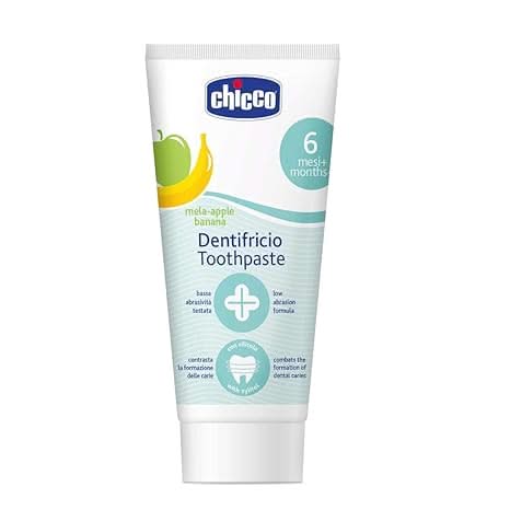 Chicco Toothpaste Apple Banana 6 to 24M No Fluoride 50ML Chicco Yallatoys