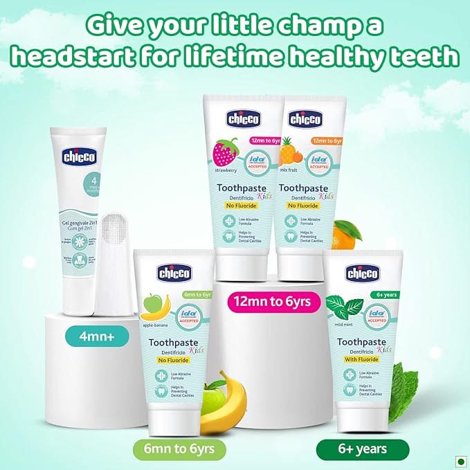 Chicco Toothpaste Mild Mint With Fluoride Chicco Yallatoys