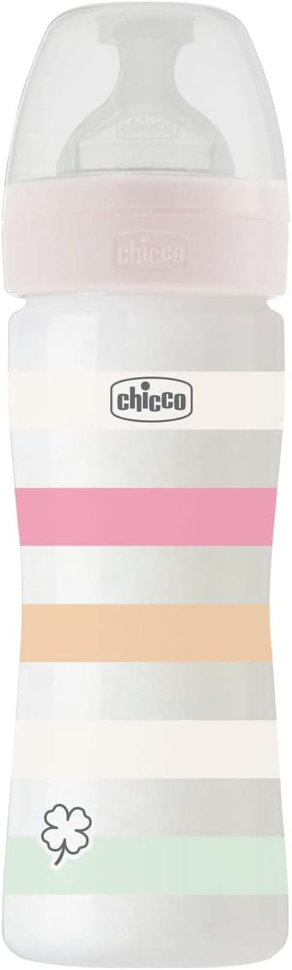 Chicco Well Being Plastic Feeding Bottle For Girl 250 Ml Chicco Yallatoys