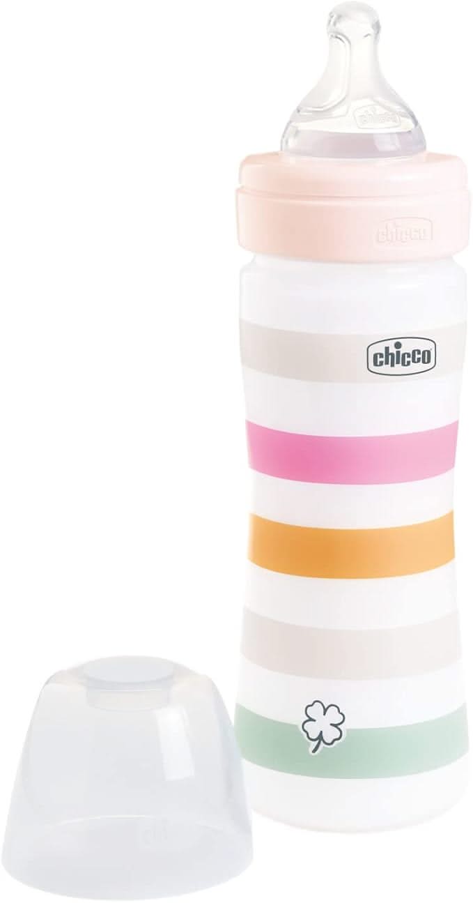 Chicco Well Being Plastic Feeding Bottle For Girl 250 Ml Chicco Yallatoys