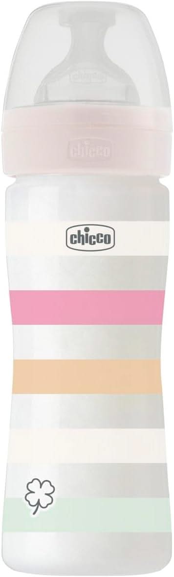 Chicco Well Being Plastic Feeding Bottle For Girl 250 Ml Chicco Yallatoys
