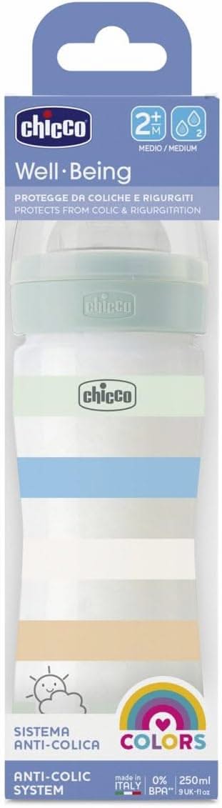 Chicco Well Being Plastic Feeding Bottle For Boy 250 Ml Chicco Yallatoys