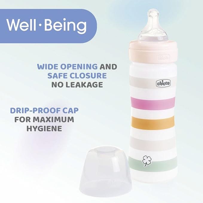 Chicco Well Being Plastic Feeding Bottle For Boy 250 Ml Chicco Yallatoys