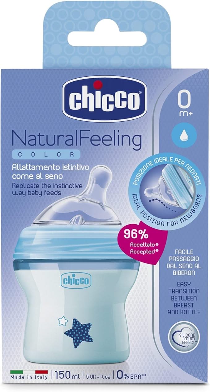 Chicco Natural Feeling Bottle PP 0M+ 150ML Boy Chicco Yallatoys