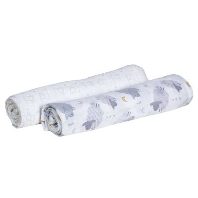 Chicco Swaddles Set 2 Pcs - Bear & Grey Sheep Chicco Yallatoys