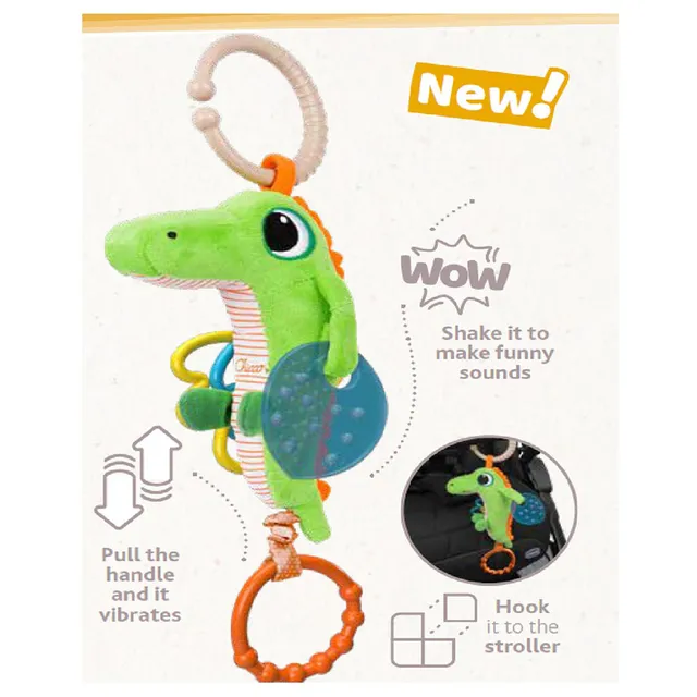Chicco Vibrating Crocodile Fabric Rattle chicco Yallatoys