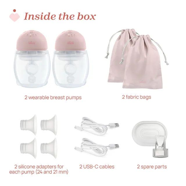 Chicco Double Wearable Electric Breast Pump Set Chicco Yallatoys