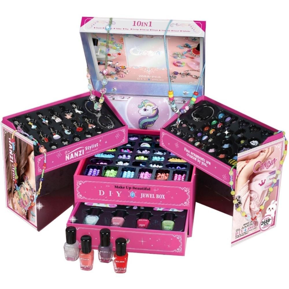 Caniya 10 in 1 DIY Beads Jewelry Making Kit with Jewelry Box