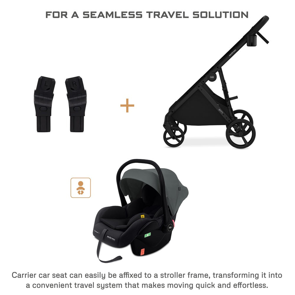 Neobreez i Sacro i Size Lightweight Baby Car Seat Carrier Grey/Black Neobreez Yallatoys