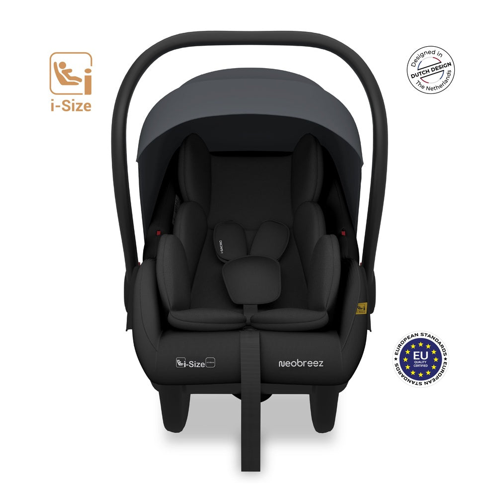 Neobreez I Sacro I Size Lightweight Baby Car Seat Carrier Grey/Black