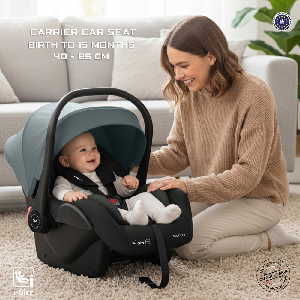 Neobreez I Sacro I Size Lightweight Baby Car Seat Carrier Grey/Black