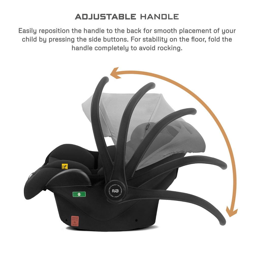 Neobreez i Sacro i Size Lightweight Baby Car Seat Carrier Grey/Black Neobreez Yallatoys