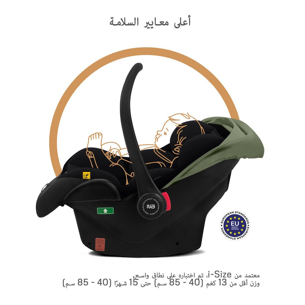 Neobreez I Sacro I Size Lightweight Baby Car Seat Carrier Black