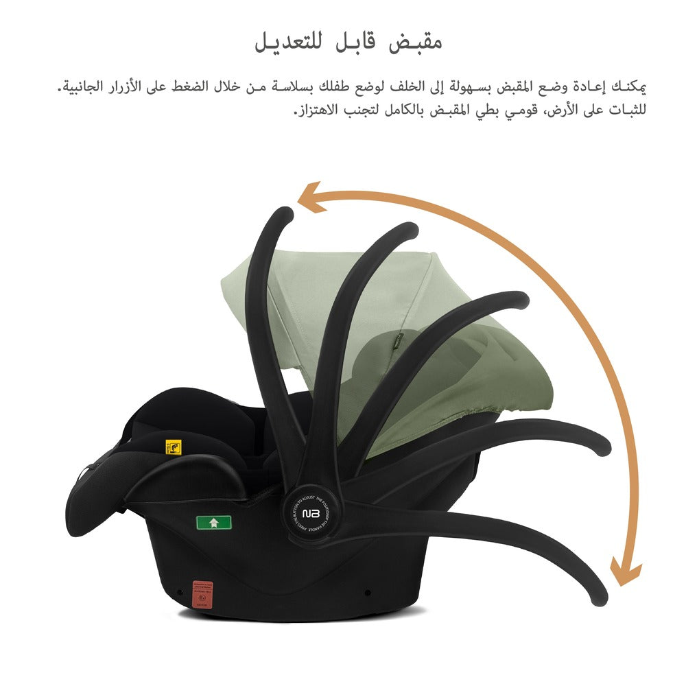 Neobreez I Sacro I Size Lightweight Baby Car Seat Carrier Black