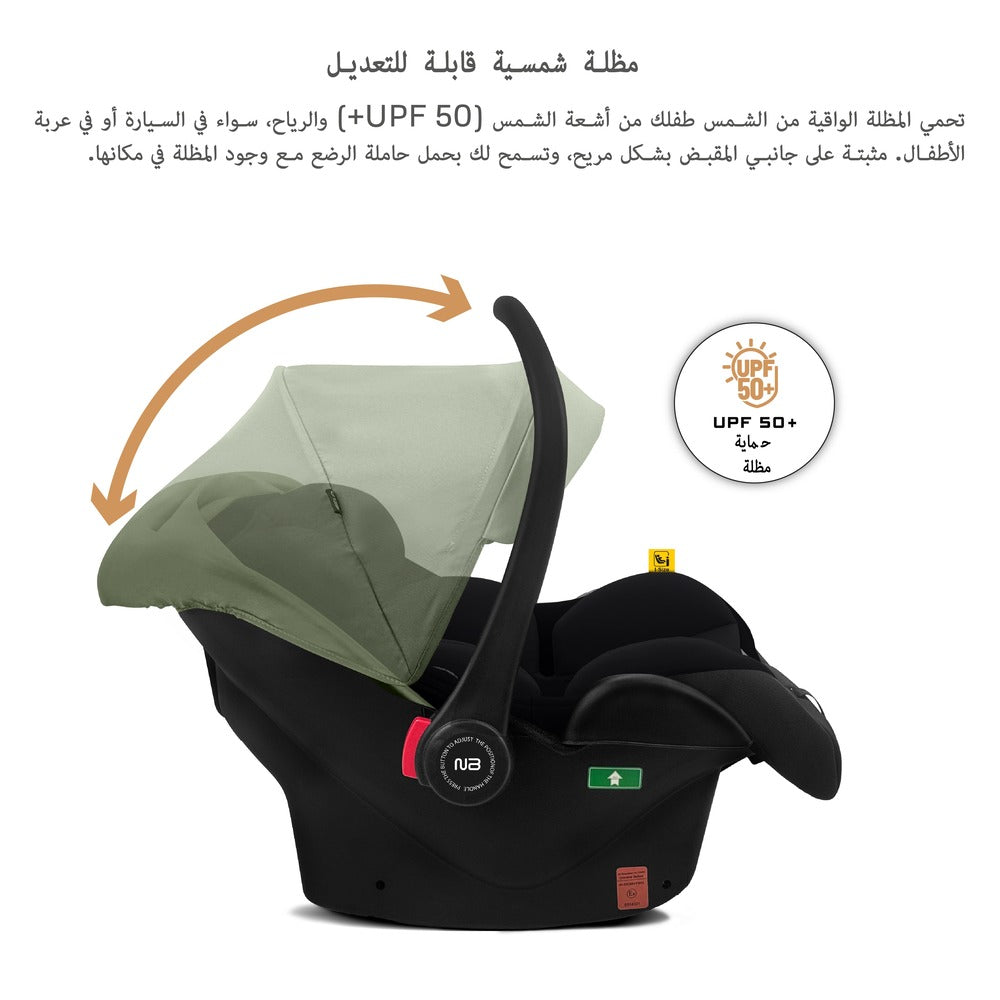 Neobreez I Sacro I Size Lightweight Baby Car Seat Carrier Black