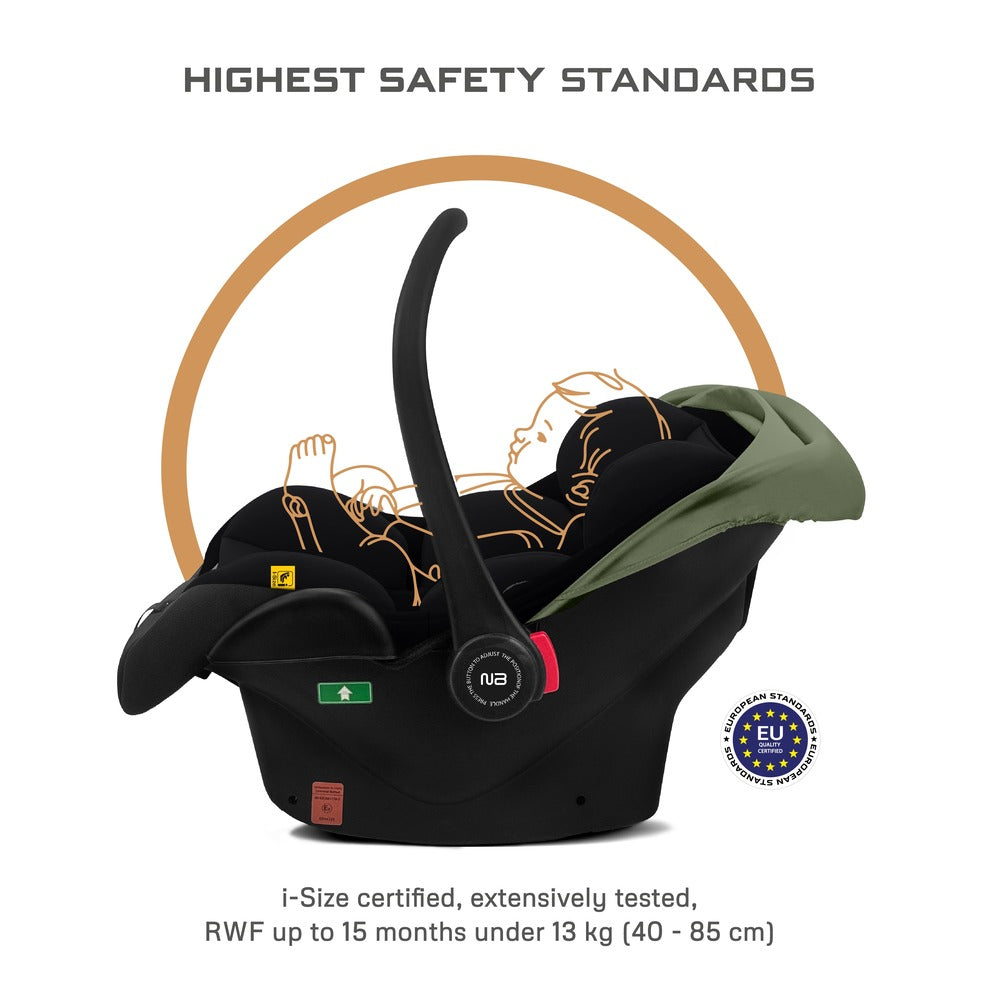Neobreez I Sacro I Size Lightweight Baby Car Seat Carrier Black