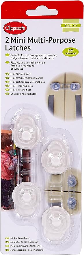 Clippasafe Mini Multi-Purpose Latches Pack of 2 Clippasafe Yallatoys