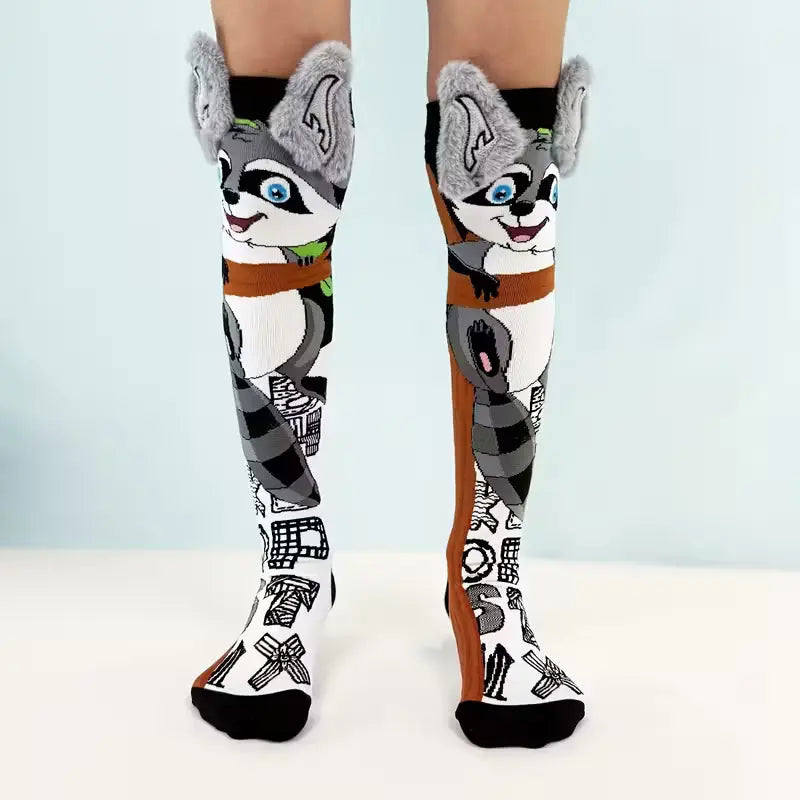 Crazy Socks Raccoon 3D Socks Crazy Socks Yallatoys