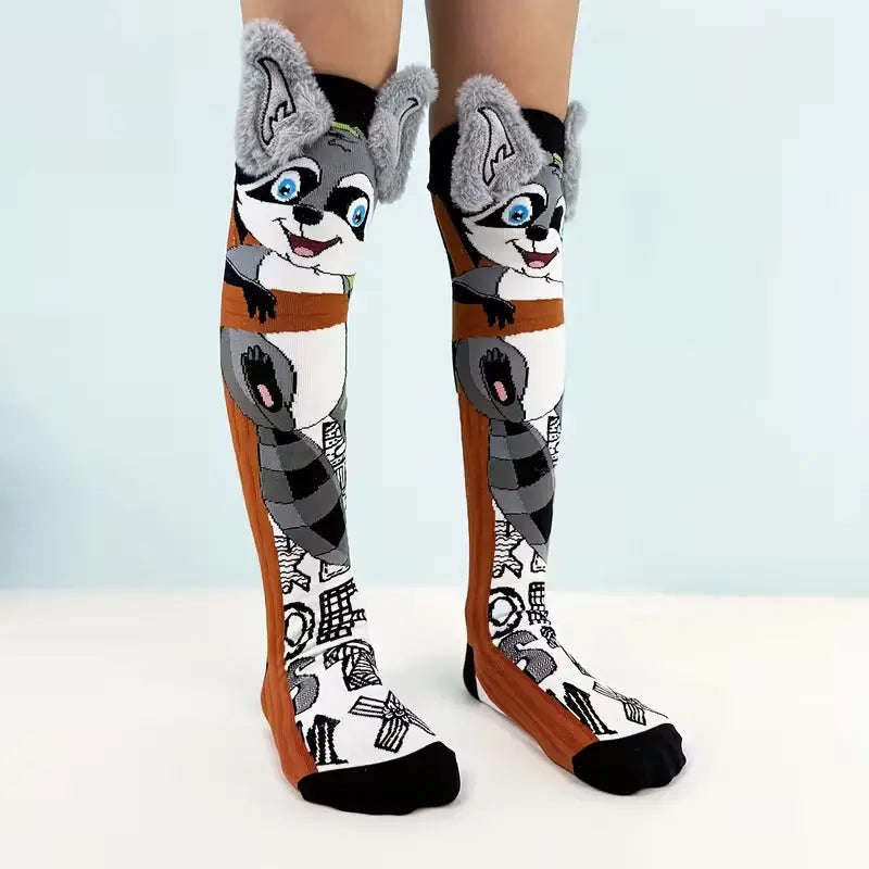 Crazy Socks Raccoon 3D Socks Crazy Socks Yallatoys