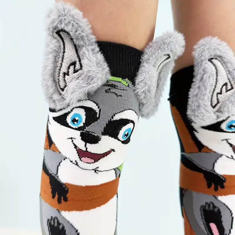 Crazy Socks Raccoon 3D Socks Crazy Socks Yallatoys