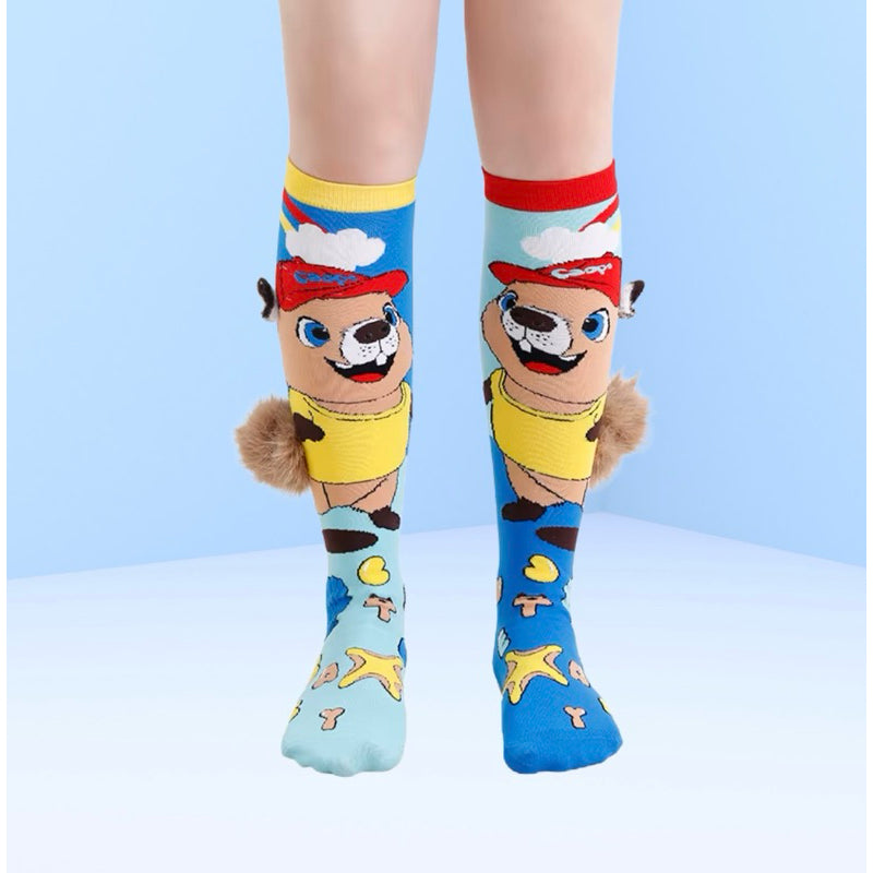 Crazy Socks Fluffy Tail Beaver 3D Socks Crazy Socks Yallatoys