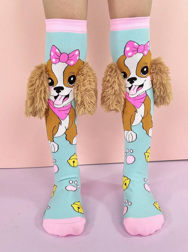 Crazy Socks Puppy Pink Blue 3D Socks Crazy Socks Yallatoys