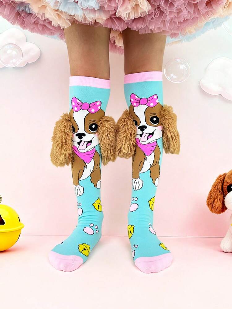 Crazy Socks Puppy Pink Blue 3D Socks Crazy Socks Yallatoys