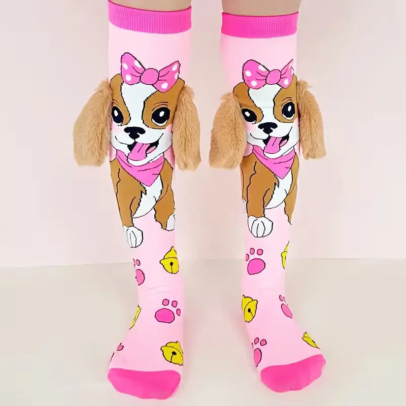 Crazy Socks Pink Puppy 3D Socks Crazy Socks Yallatoys