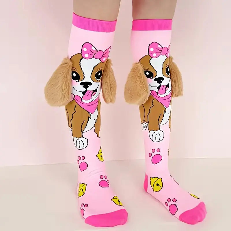 Crazy Socks Pink Puppy 3D Socks Crazy Socks Yallatoys