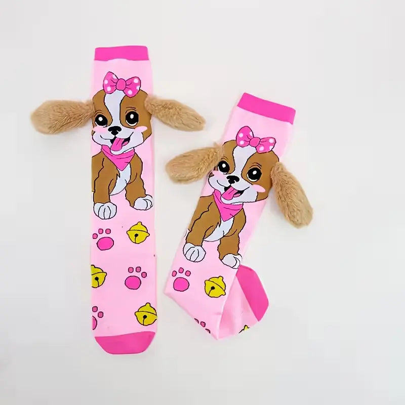 Crazy Socks Pink Puppy 3D Socks Crazy Socks Yallatoys