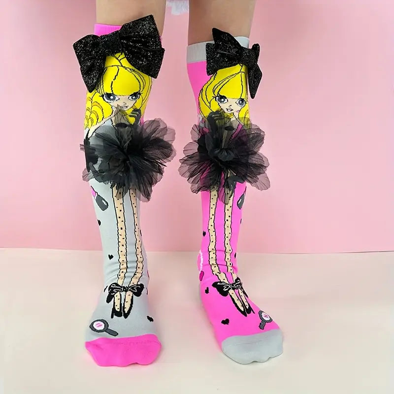Crazy Socks Fashion Doll Tutu Bow 3D Socks Crazy Socks Yallatoys