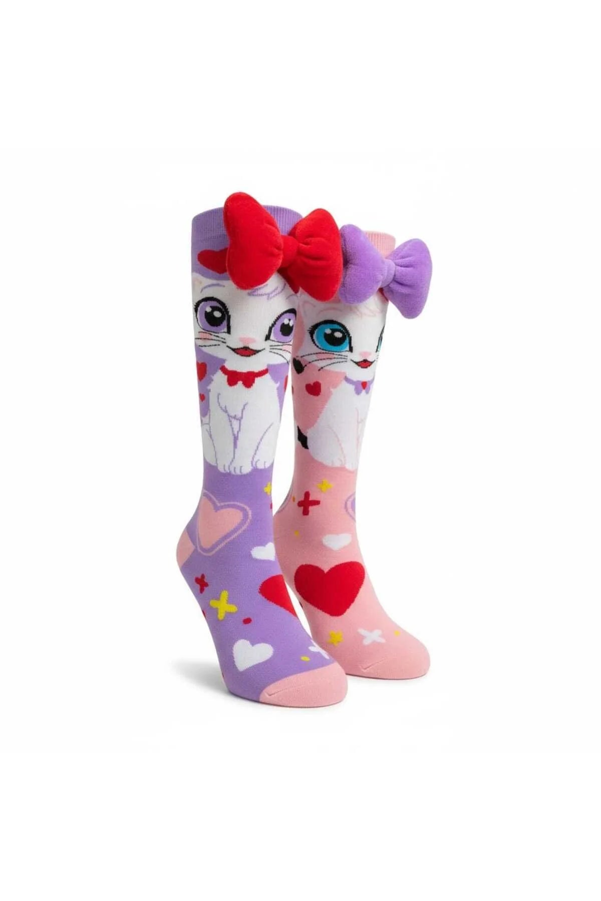 Crazy Socks Cat Plush Bow 3D Socks Crazy Socks Yallatoys