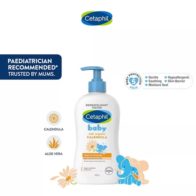 Cetaphil Baby Calendula Wash & Shampoo 400ml CETAPHIL Yallatoys