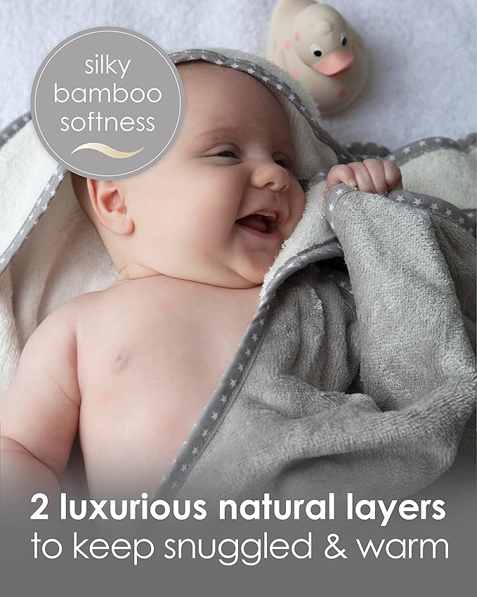 Cuddledry Hands Free Baby Bath Towel Grey Cuddledry Yallatoys