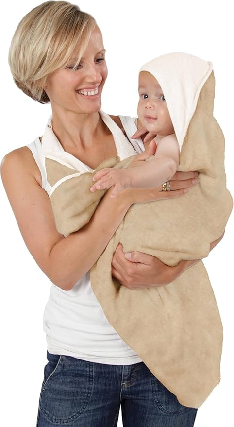 Cuddledry Hands Free Baby Bath Towel Oatmeal Cuddledry Yallatoys