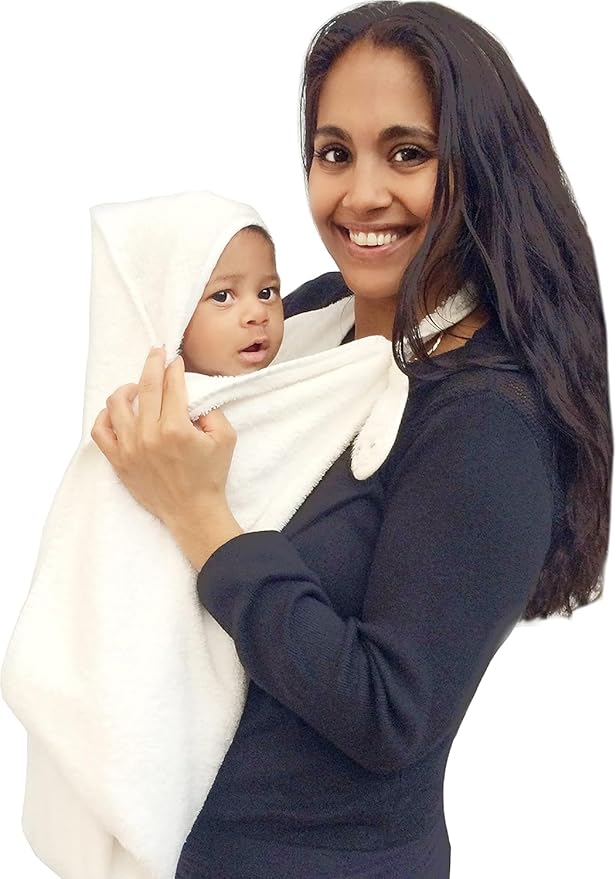 Cuddledry Hands Free Baby Bath Towel White Cuddledry Yallatoys