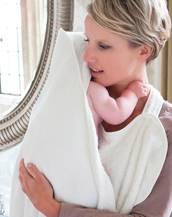 Cuddledry Hands Free Baby Bath Towel White Cuddledry Yallatoys