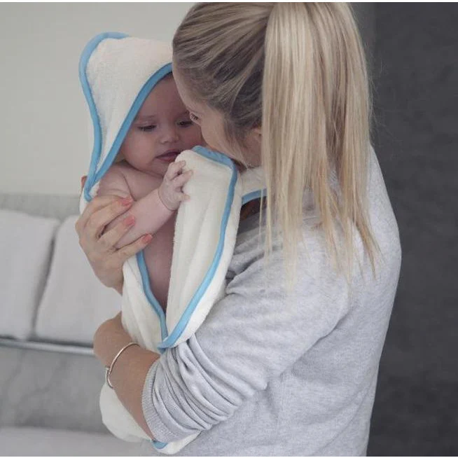 Cuddledry Handsfree Baby Towel Blue Edge Cuddledry Yallatoys