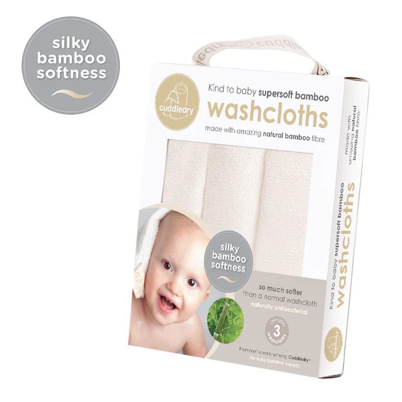 Cuddledry Supersoft Baby Friendly Bamboo Washcloth 3 Pcs Cuddledry Yallatoys