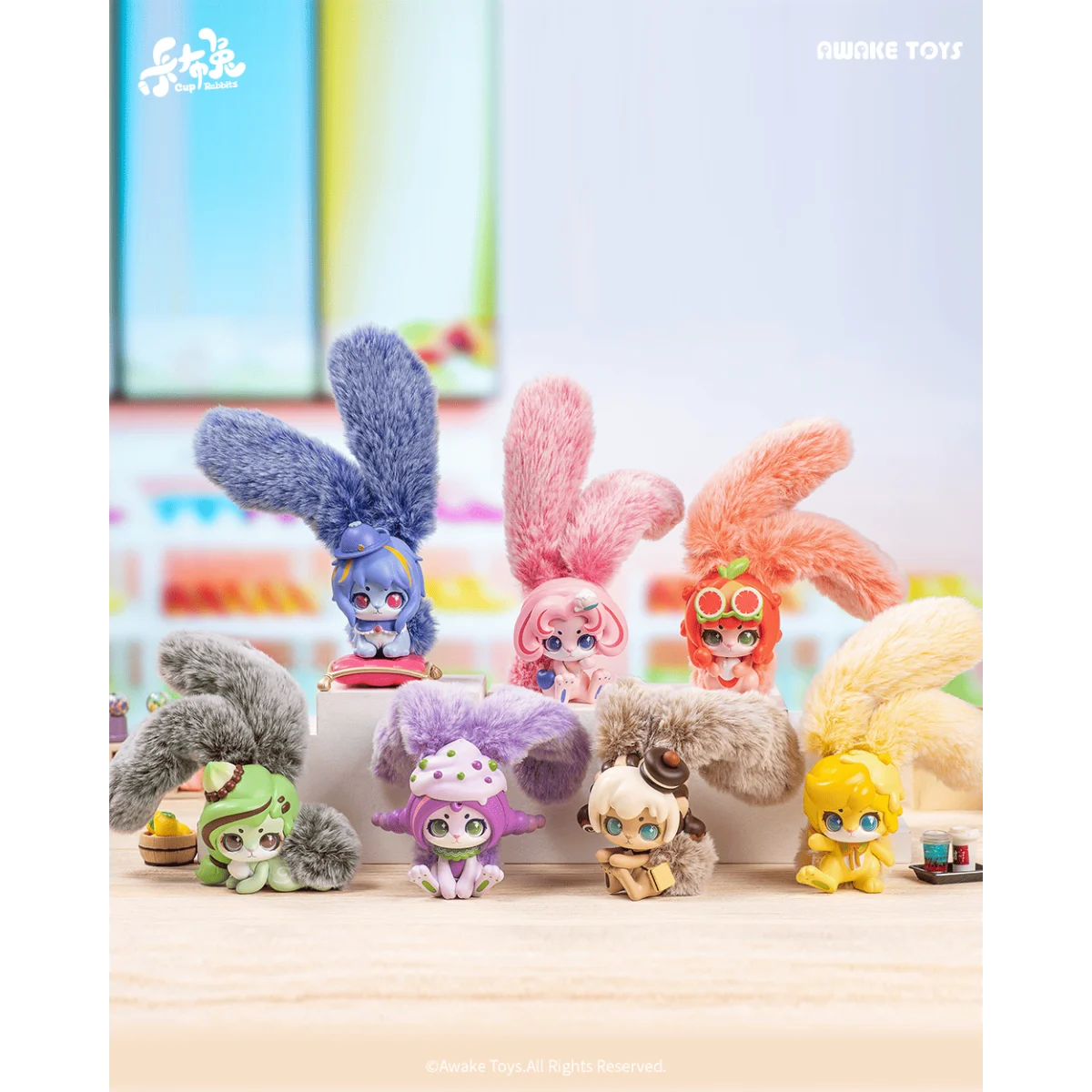 Cup Rabbits Fruit Milk Series Plush Assorted