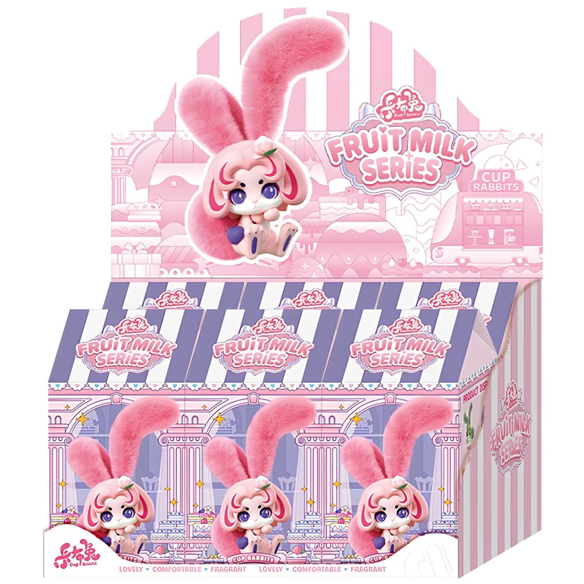 Cup Rabbits Fruit Milk Series Plush Assorted