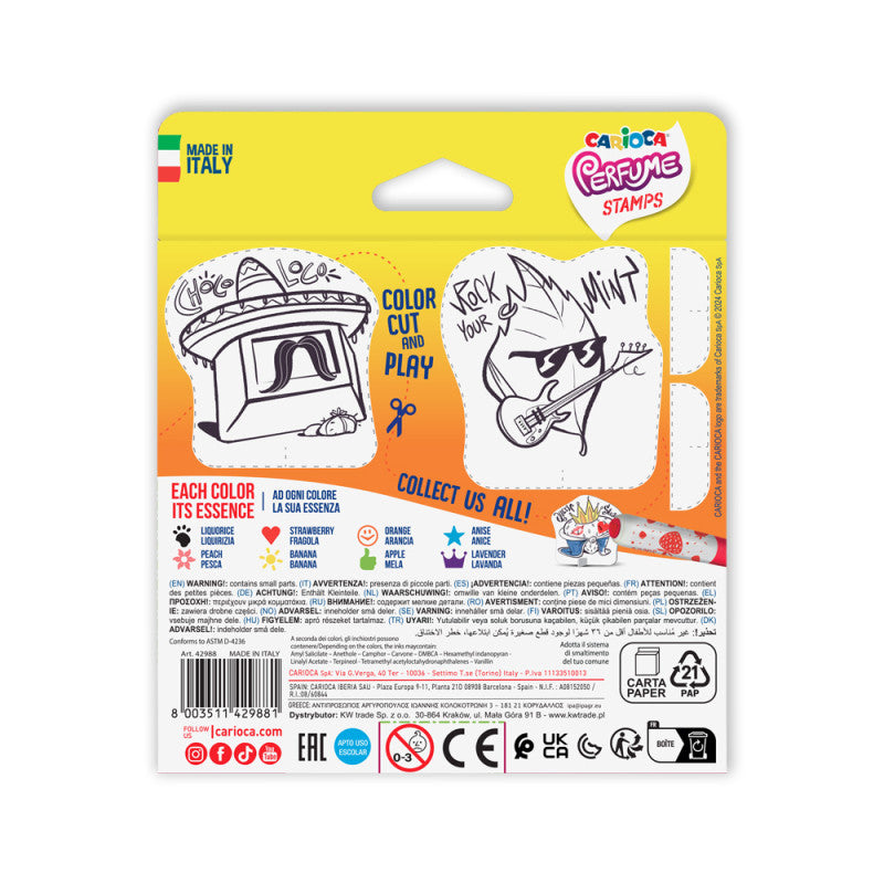 Carioca 8 Pack Scented Markers with Large Tips