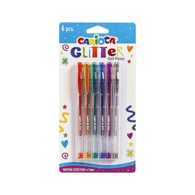 Carioca Glitter Gel Pen Set Of 6pcs