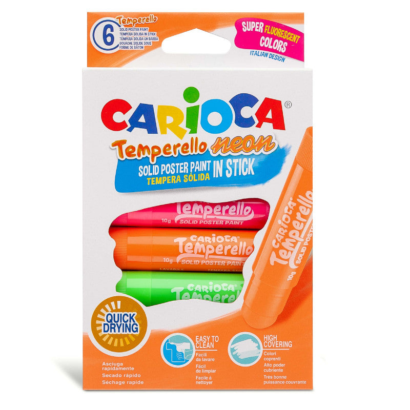 Carioca Neon Tempera Sticks Box