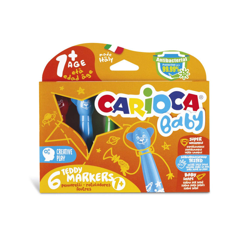 Carioca Teddy Markers Baby 6pcs