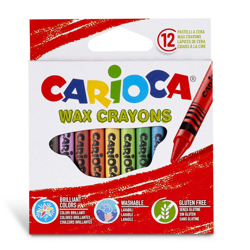 Carioca Wax Crayons 12 Piece Set