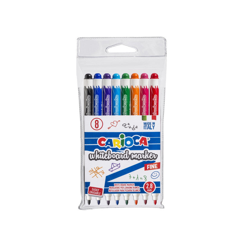 Carioca Whiteboard Marker Fine Tip 8pcs Set