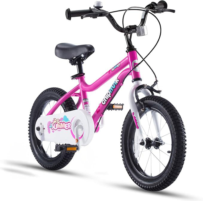 Chipmunk pink and white bicycle for children
